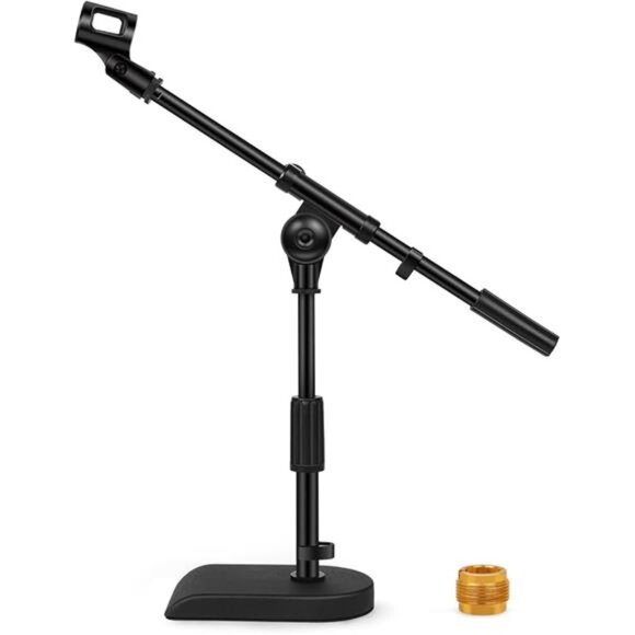 Adjustable Desk Microphone Stand, Weighted Base with Soft Grip Twist Clutch - Picture 8 of 8